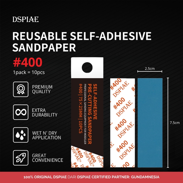 DSPIAE DSP Reusable Self-Adhesive Sandpaper - grit 400
