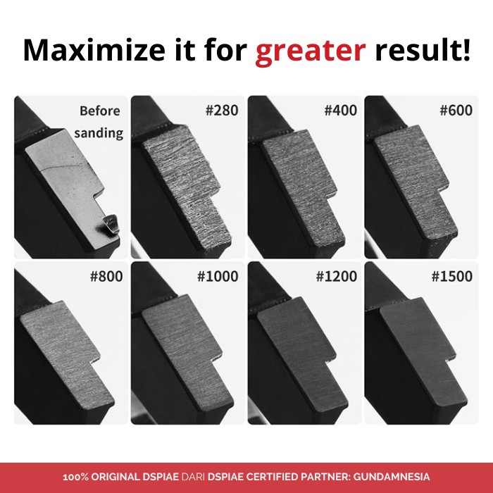 DSPIAE XSP-S01 Composite Adhesive Sandpaper Set Set Papan + Amplas Kertas 120pcs Grit 400 600 800 1000 1200 1500