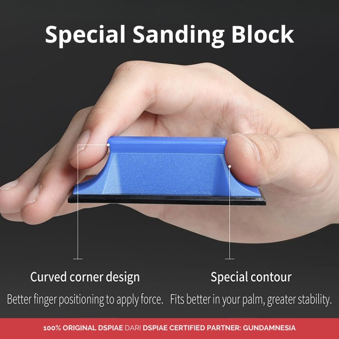 DSPIAE XSP-S01 Composite Adhesive Sandpaper Set Set Papan + Amplas Kertas 120pcs Grit 400 600 800 1000 1200 1500