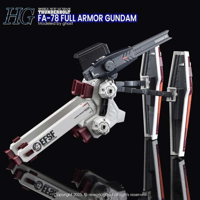 G-REWORK FA-78 Full Armor Gundam - Thunderbolt Ver. (Mobile Suit Gundam Thunderbolt) Custom Water Decal