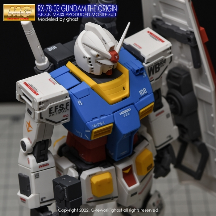 G-REWORK MG RX-78-02 Gundam THE ORIGIN Ver. (decal v2.0) Custom Water Decal