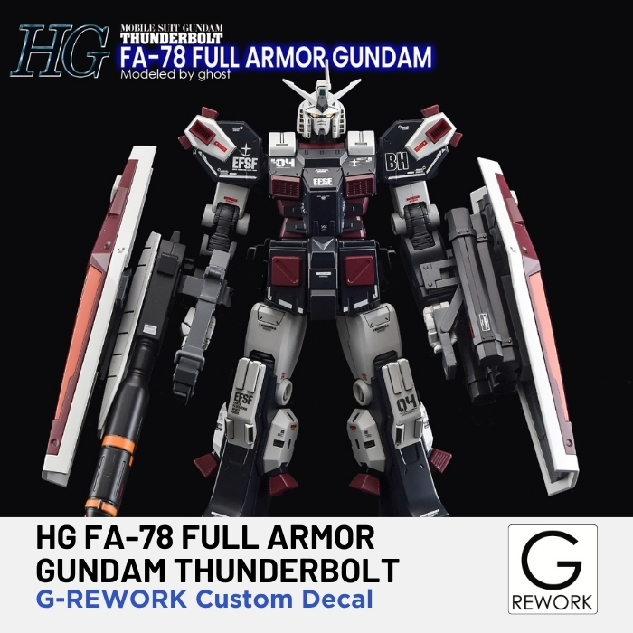 G-REWORK FA-78 Full Armor Gundam - Thunderbolt Ver. (Mobile Suit Gundam Thunderbolt) Custom Water Decal