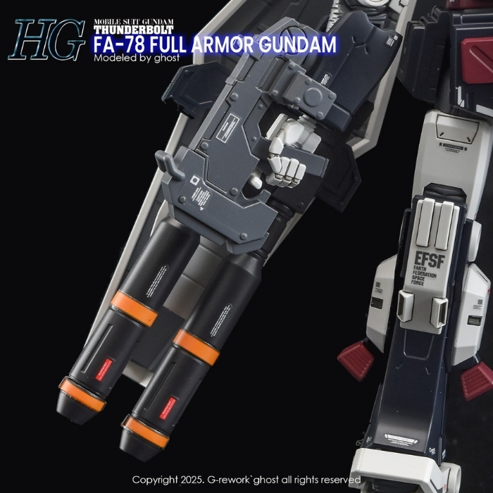 G-REWORK FA-78 Full Armor Gundam - Thunderbolt Ver. (Mobile Suit Gundam Thunderbolt) Custom Water Decal