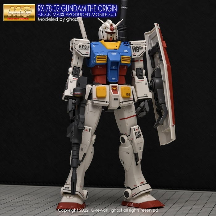 G-REWORK MG RX-78-02 Gundam THE ORIGIN Ver. (decal v2.0) Custom Water Decal