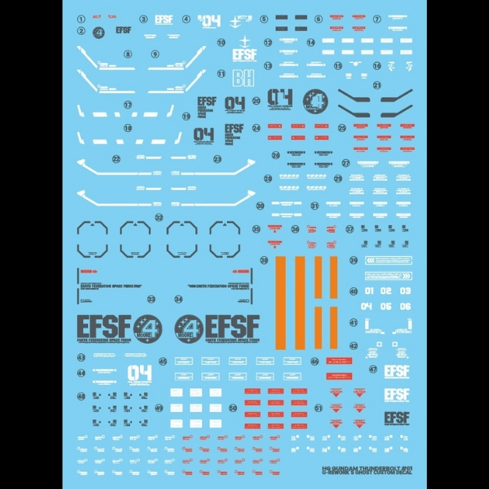 G-REWORK FA-78 Full Armor Gundam - Thunderbolt Ver. (Mobile Suit Gundam Thunderbolt) Custom Water Decal