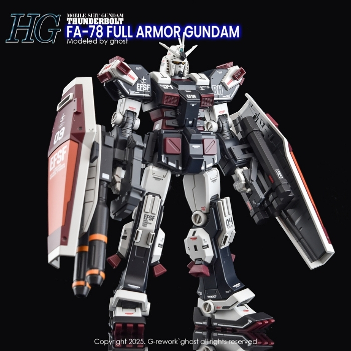 G-REWORK FA-78 Full Armor Gundam - Thunderbolt Ver. (Mobile Suit Gundam Thunderbolt) Custom Water Decal